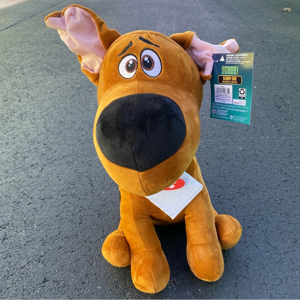 Gemmy Scooby Doo Valentines Day Plush Door Greeter Large 17" With Love Letter